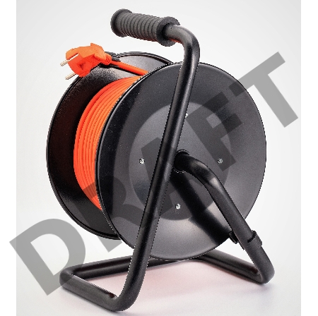 Удлинитель силовой Starwind ST-PSR4.40/G-16 4x4.0кв.мм 4розет. 40м ПВС 16A катушка темно-серый