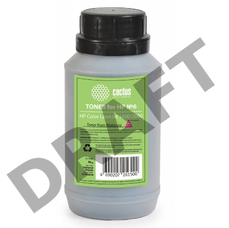 Тонер для принтера Cactus CS-THP6M-90 пурпурный (флакон 90гр) HP Color LaserJet 1600/2600