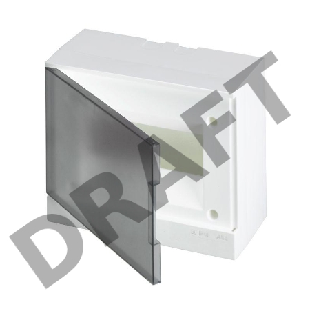 Бокс настенный Basic E 8М сер. прозр. дверь (с клемм) ABB 1SZR004002A2203