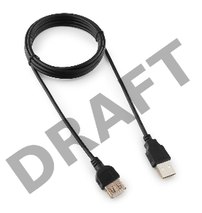 Кабель AM/AF USB2.0 1.8м удлинитель Gembird/Cablexpert CC-USB2-AMAF-6B USB 2.0, черный, пакет 