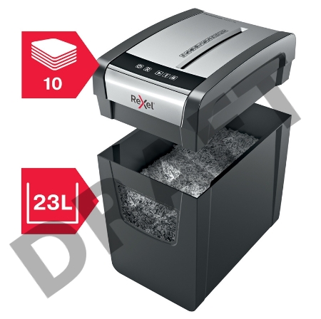 Шредер Rexel Momentum X410-SL (секр.P-4)/фрагменты/10лист./23лтр./скрепки/скобы