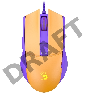 Мышь A4Tech Bloody L65 Max желтый/фиолетовый оптическая (12000dpi) USB