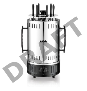 Шашлычница BBK BBQ603T нержавеющая сталь/черныйУльтрасовременный и компактный дизайн ,Мощность -1000Bт, Вращающиеся шампуры для равномерной зажарки, Материал корпуса : нержавеющая сталь , стальной нагревательный элемент для более длительной службы устройс