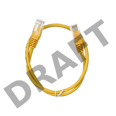 Патчкорд литой Aopen/Qust UTP кат.5е 0,5м желтый 