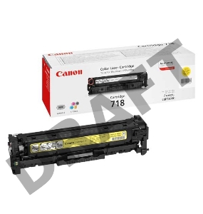 Тонер-картридж Canon Cartridge 718Y (2659B002) желтый, 2900 стр., для LBP7200/MF8330/8350