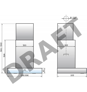 Вытяжка каминная Elikor Агат 90Н-1000-Е4Д нержавеющая сталь/белый