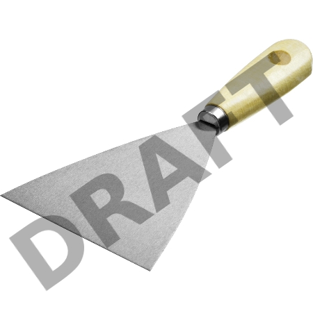 Шпатель стальной MIRAX 100 мм, деревянная ручка