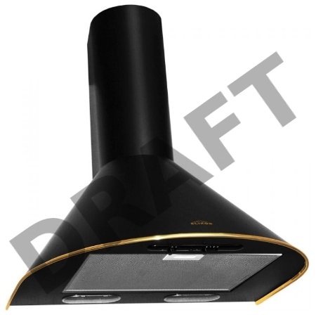 Вытяжка каминная Elikor Эпсилон 60П-430-П3Л черный/золотистый управление: ползунковое (1 мотор)