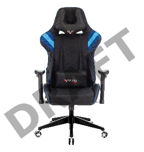 Кресло игровое Бюрократ VIKING 4 AERO BLUE две подушки черный/синий искусст.кожа/ткань