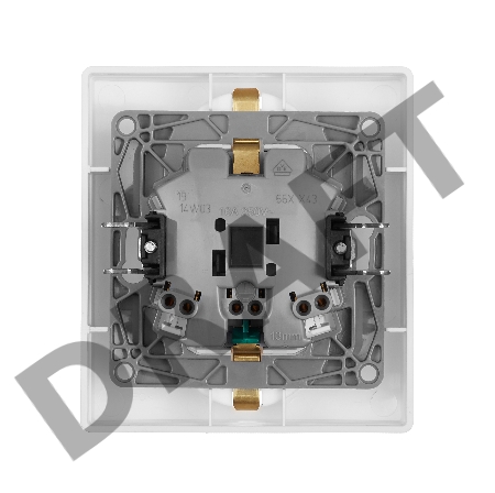 Розетка 2X2К+З авт., защ.шт, бел ETIKA Розетка 2X2К+З авт., защ.шт, бел