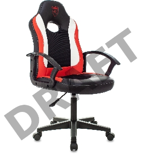 Кресло игровое Zombie 11LT черный/красный текстиль/эко.кожа крестовина пластик