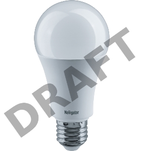 Лампа светодиодная 71 365 NLL-A60-15-230-4K-E27 15Вт грушевидная 4000К белый E27 1200лм 176-264В Navigator 71365