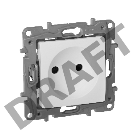 Розетка 2К винт., защ.шт., бел. ETIKA Розетка 2К винт., защ.шт., бел.