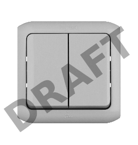 Выключатель 2-кл. ОП Quteo 10А IP44 10АХ сер. Leg 782332