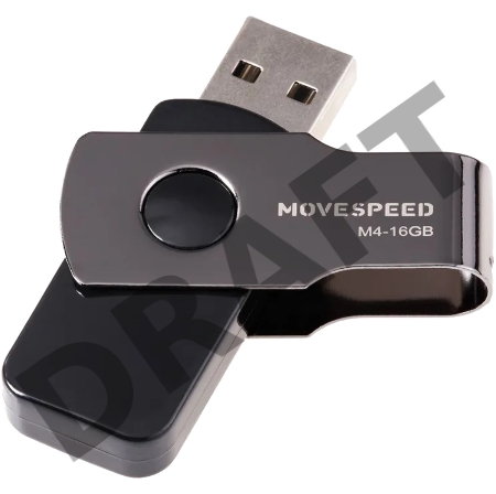 Накопитель USB2.0 16GB Move Speed М4 черный