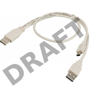 Kабель USB2.0 Ningbo mini (5pin)-A 0,5m +доп.питание A(0.3m)