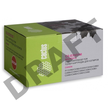 Тонер-картридж Cactus CS-EXV21M для МФУ Canon IR-C2380, пурпурный, 14000 стр.