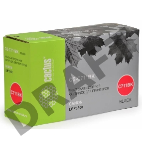 Тонер Картридж Cactus CS-C711BK черный для Canon LBP5300 (6000стр.)