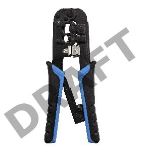 Инструмент ExeGate EX293156RUS EX-T568R для обжима RJ-45, RJ-11/12 для круглого кабеля с храповым механизмом