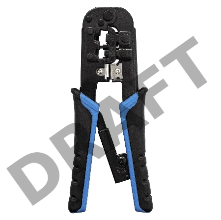 Инструмент ExeGate EX293156RUS EX-T568R для обжима RJ-45, RJ-11/12 для круглого кабеля с храповым механизмом