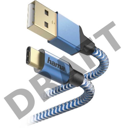 Кабель Hama 00178295 USB Type-C (m) USB 2.0 (m) 1.5м синий