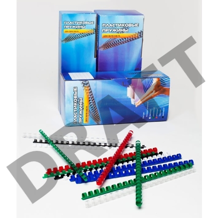 Пружины для переплета пластиковые Office Kit d=6мм 16-30лист A4 черный (100шт) BP2000
