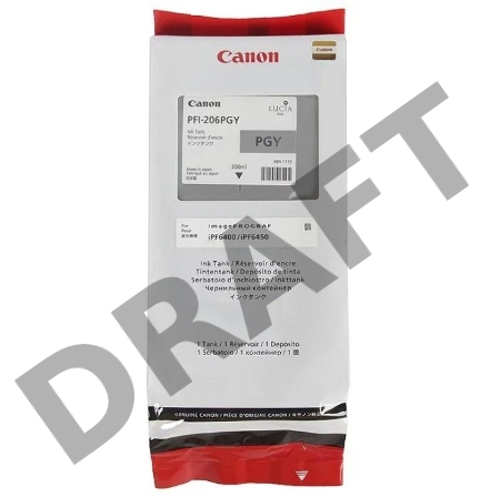 Картридж струйный Canon PFI-206 PGY фото серый для iPF6400/6450 (5313B001)