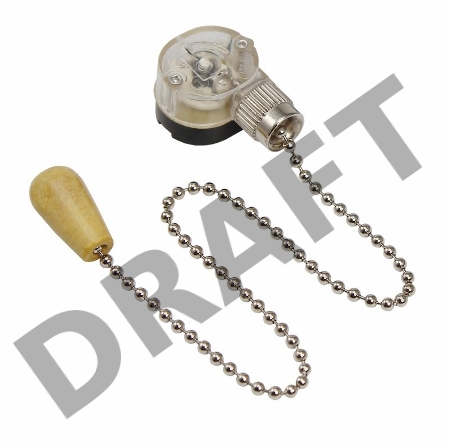 Выключатель для настенного светильника c деревянным наконечником Silver блист. Rexant 06-0244-A