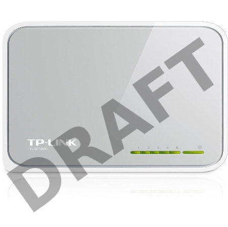 Коммутатор TP-Link SOHO  TL-SF1005D Коммутатор 5-port 10/100M mini Desktop Switch, 5 10/100M RJ45 ports, Plastic case