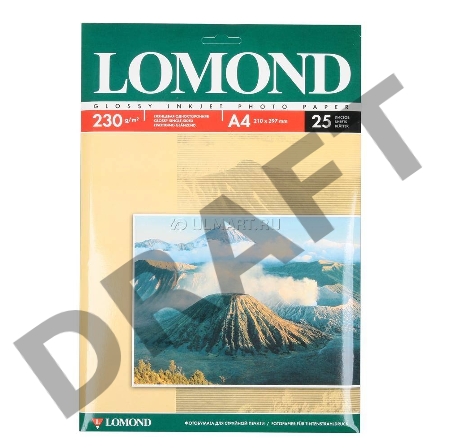 Фотобумага Lomond 0102049 A4/230г/м2/25л./белый глянцевое для струйной печати