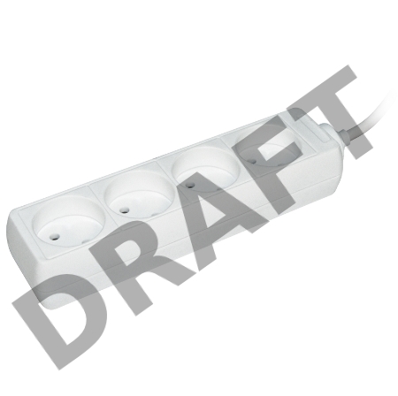 Удлинитель 4х3м без заземл. 10А IP20 У4 2P ИЭК WYP10-06-04-03-N