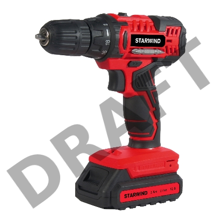 Дрель-шуруповерт Starwind DS-13-18B-2 аккум. патрон:быстрозажимной (кейс в комплекте) (KWCD1918)