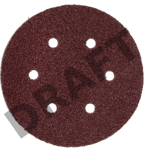 Круг шлифовальный ЗУБР 35566-150-080  МАСТЕР велкро 6отверстий P80 150мм 5шт.