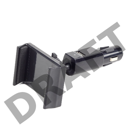 Держатель для мобильного устройства Gembird TA-CH-003 Кронштейн для смартфона , в прикуриватель, 58 ... 85 мм шириной