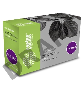 Тонер-картридж Cactus CS-TN3480, черный (8000стр.) для Brother DCP L5500DN/L6600DW/ HL  L5000D/L5100DN/L5100DNT/L5200DW/L5200DWT/L6250DN/L6300DW/L6300DWT/L6400DW/L6400DWT/ MFC L5700DN/L5750DW/L6800DW/L6800DWT/L6900DWT