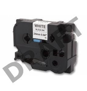 Лента Cactus CS-TZ251 для печати наклеек в устройствах Brother P-touch черный на белом 24мм х 8м