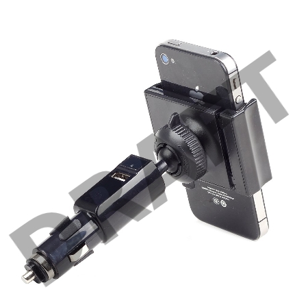 Держатель для мобильного устройства Gembird TA-CH-003 Кронштейн для смартфона , в прикуриватель, 58 ... 85 мм шириной