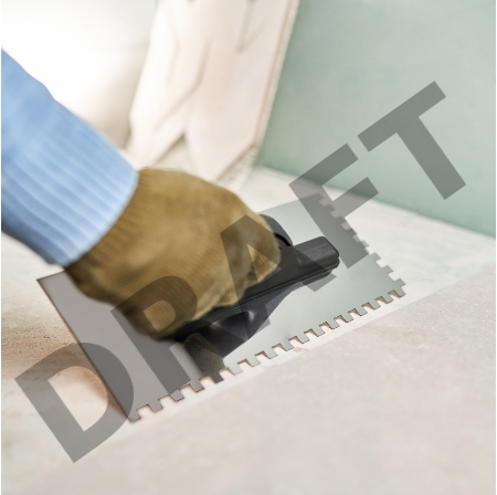 Гладилка нержавеющая 130х270 мм, зуб 8х8 мм, пластиковая ручка REXANT