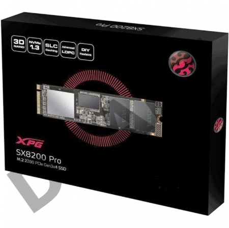 Твердотельный диск ADATA 512GB XPG SX8200 Pro, M.2 2280, PCI-E 3x4, [R/W - 3350/2350 MB/s] 3D-NAND TLC