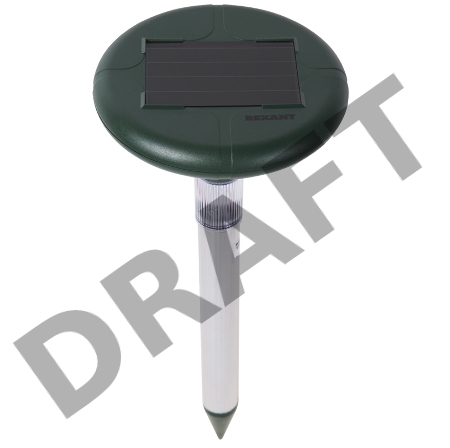 Ультразвуковой отпугиватель змей на солнечной батарее с подсветкой  REXANT