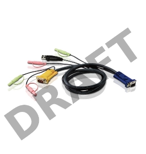 Кабель ATEN CABLE HD15M/USBM/SP/SP-SPHD15M; 1.8M