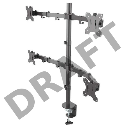 Кронштейн ONKRON D421E для четырех мониторов 13