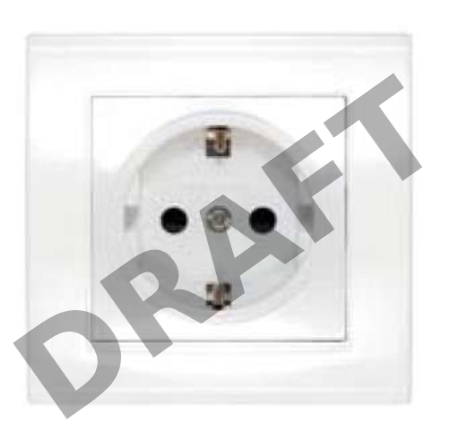 Розетка 1-м СП Бриллиант защ. шторки с заземл. бел. UNIVersal 7947632