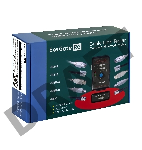Тестер сетевой ExeGate EX293160RUS EX-T5448 для RJ-45/RJ-11/RJ-12/USB