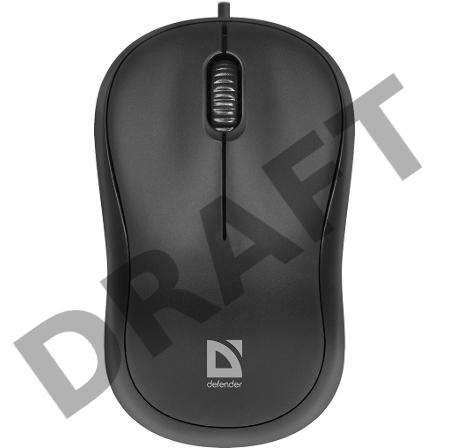 Мышь проводная  Defender Patch MS-759 черный,3 кнопки, 1000 dpi  52759