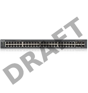 Коммутатор ZYXEL GS1920-48v2 Hybrid Smart switch Zyxel Nebula Flex, 44xGE, 4xCombo (SFP/RJ-45), 2xSFP, Standalone / cloud management