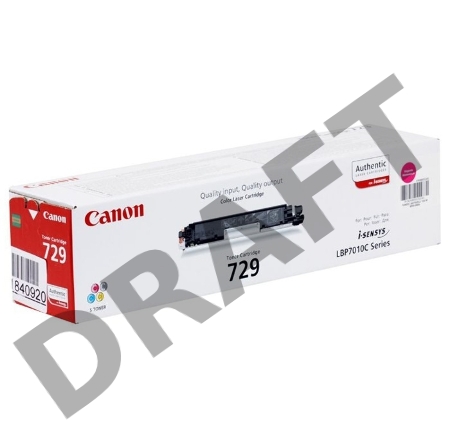 Тонер-картридж Canon Cartridge 729M (4368B002) пурпурный для LBP-7010C/7018C 1000 стр.