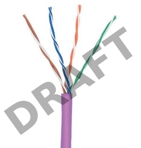 Кабель информационный Lanmaster TWT-5EUTP-NGLS кат.5е U/UTP не экранированный 4X2X24AWG PVC внутренний 305м фиолетовый