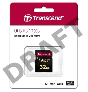 Флеш карта SD 32GB Transcend SDHC Class 10 UHS-II U3, MLC