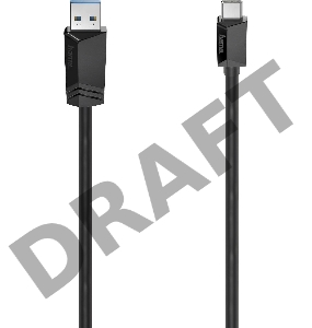 Кабель Hama H-200657 00200657 ver3.2 USB Type-C USB A(m) 1м черный